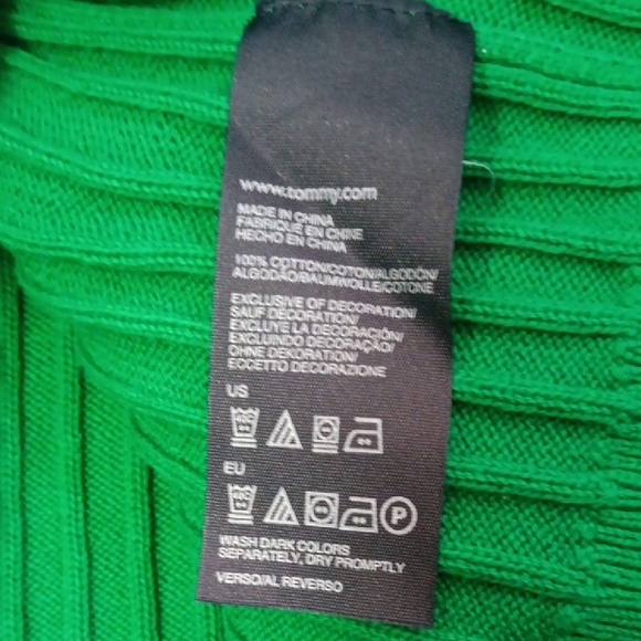 Tommy Hilfiger Green Sweater with White Logo - Picture 6 of 9